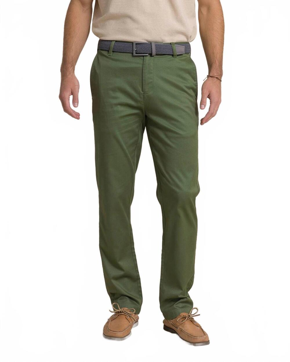 NEW SOUTHERN TIDE men's channel marker stretch chino pant in cedar green
